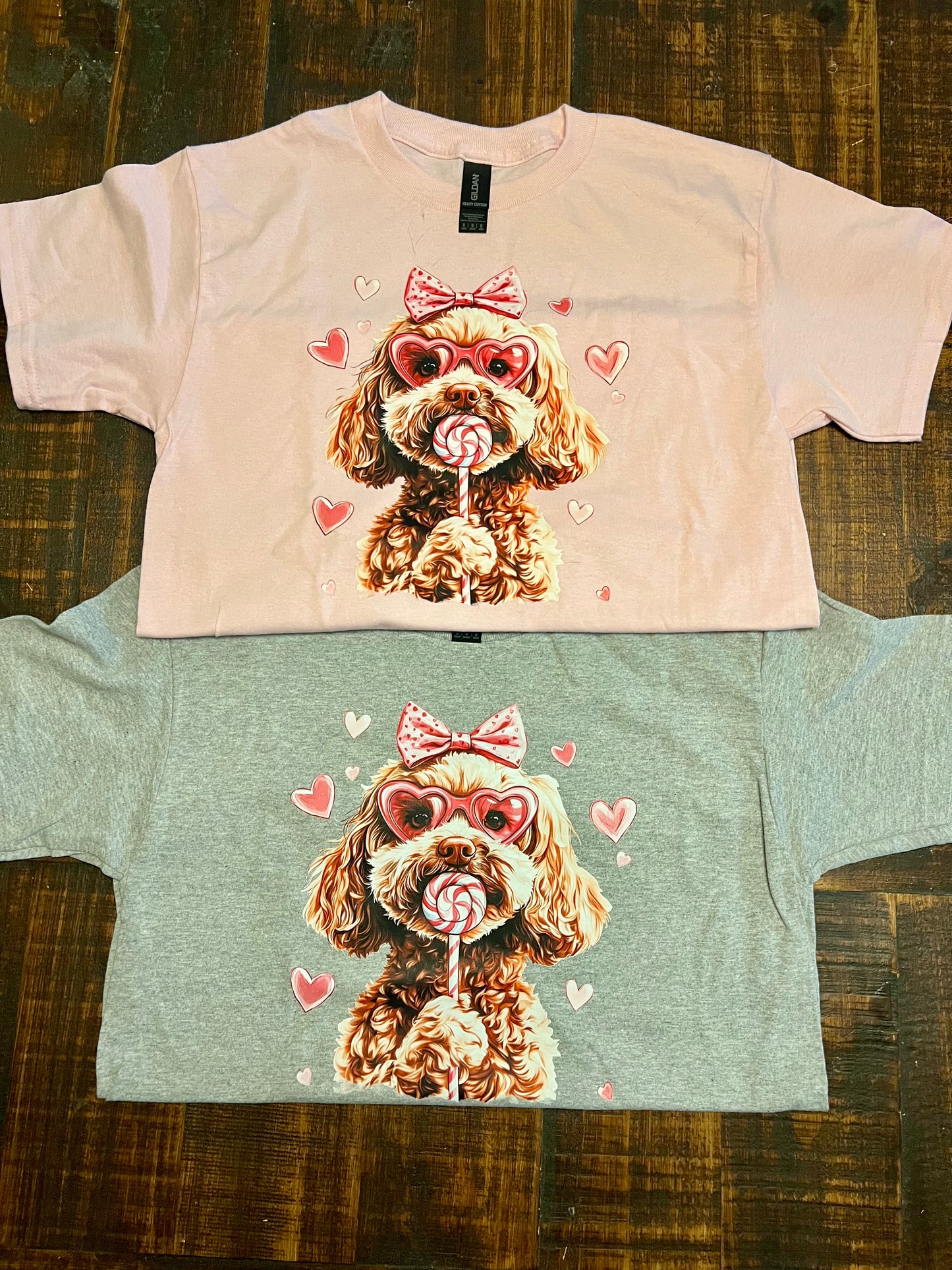 YOUTH Cute Puppy with Lollipop, short sleeve