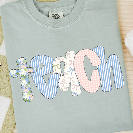 Floral Preppy Teach