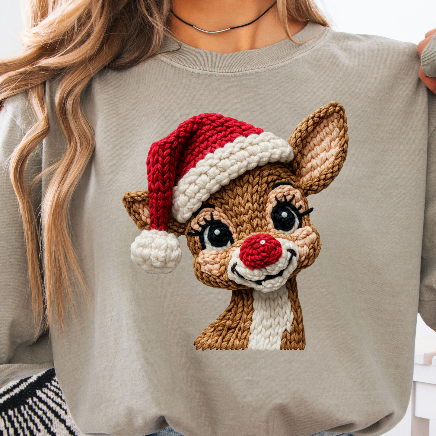 Fake Crochet Reindeer