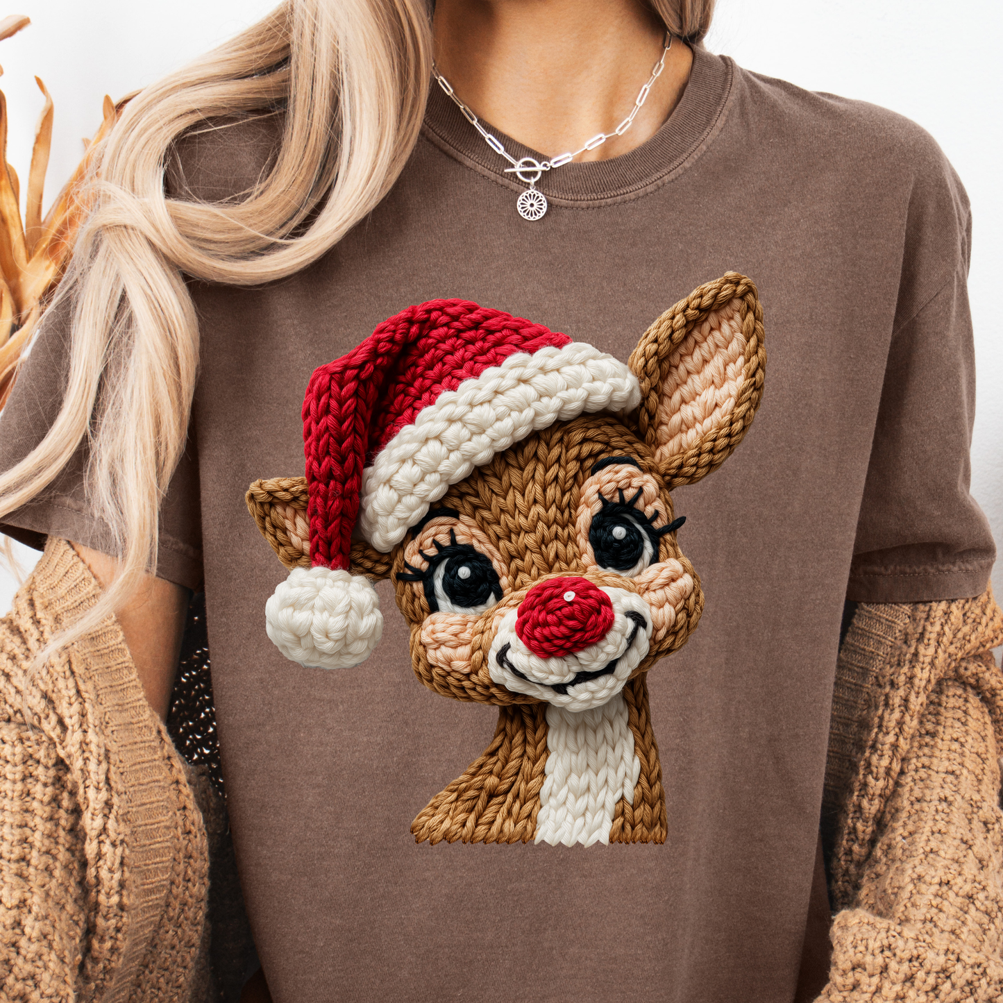 Fake Crochet Reindeer