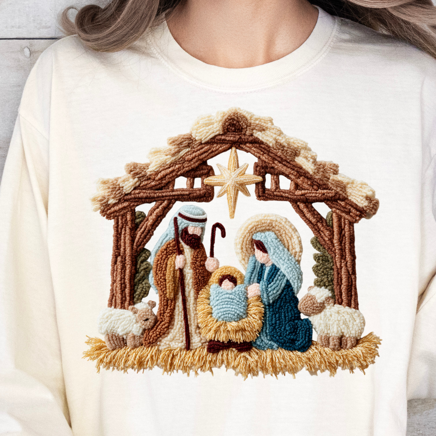 Fake Crochet Nativity