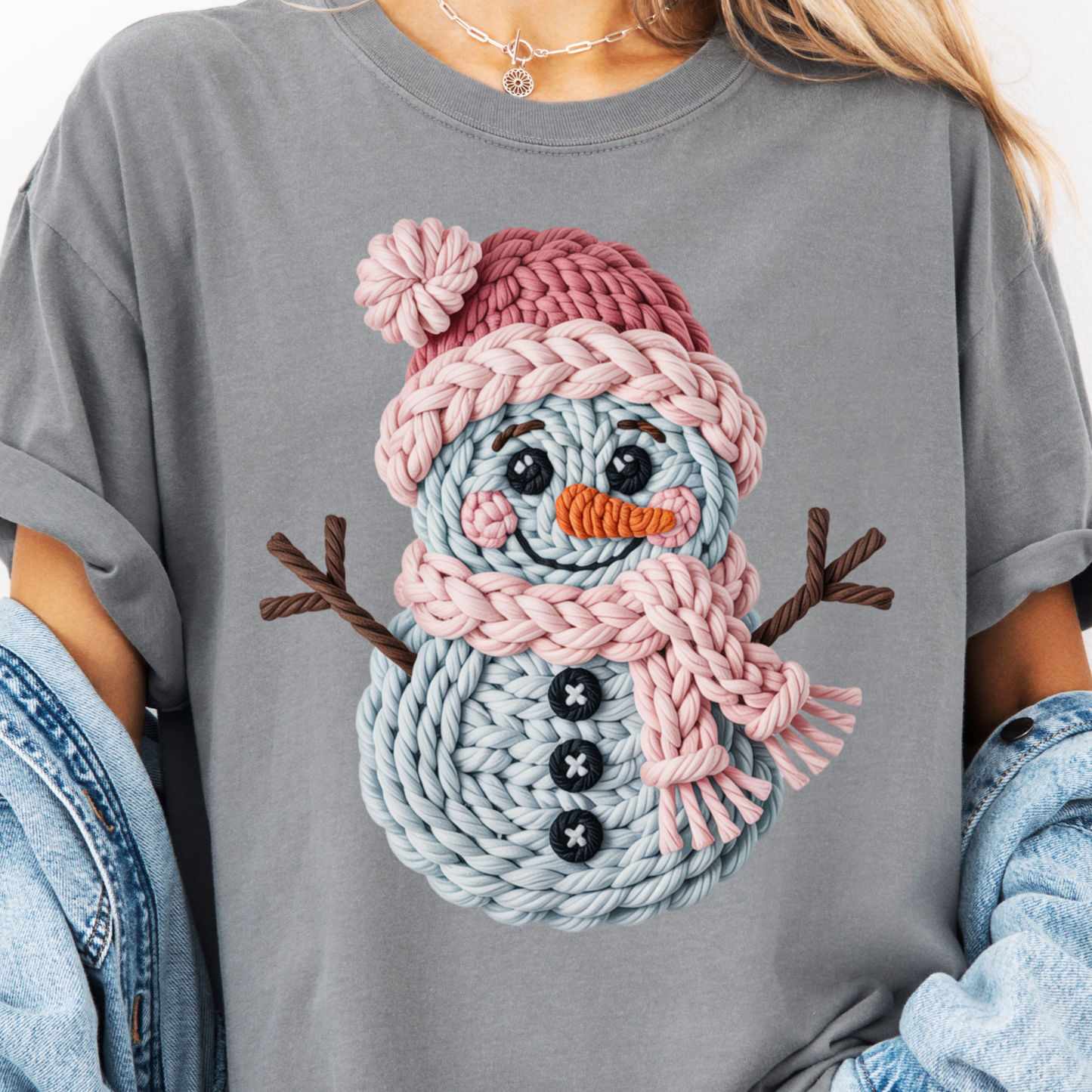 Faux Crochet Snowman