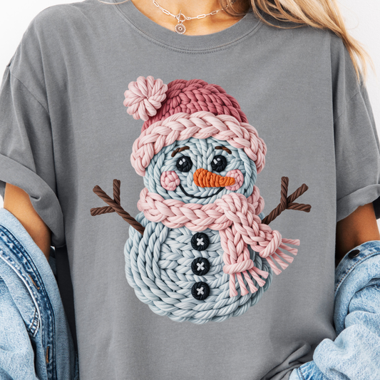 Faux Crochet Snowman