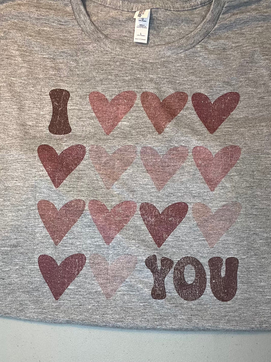 I 🩷🩷🩷 U (sublimation), short sleeve