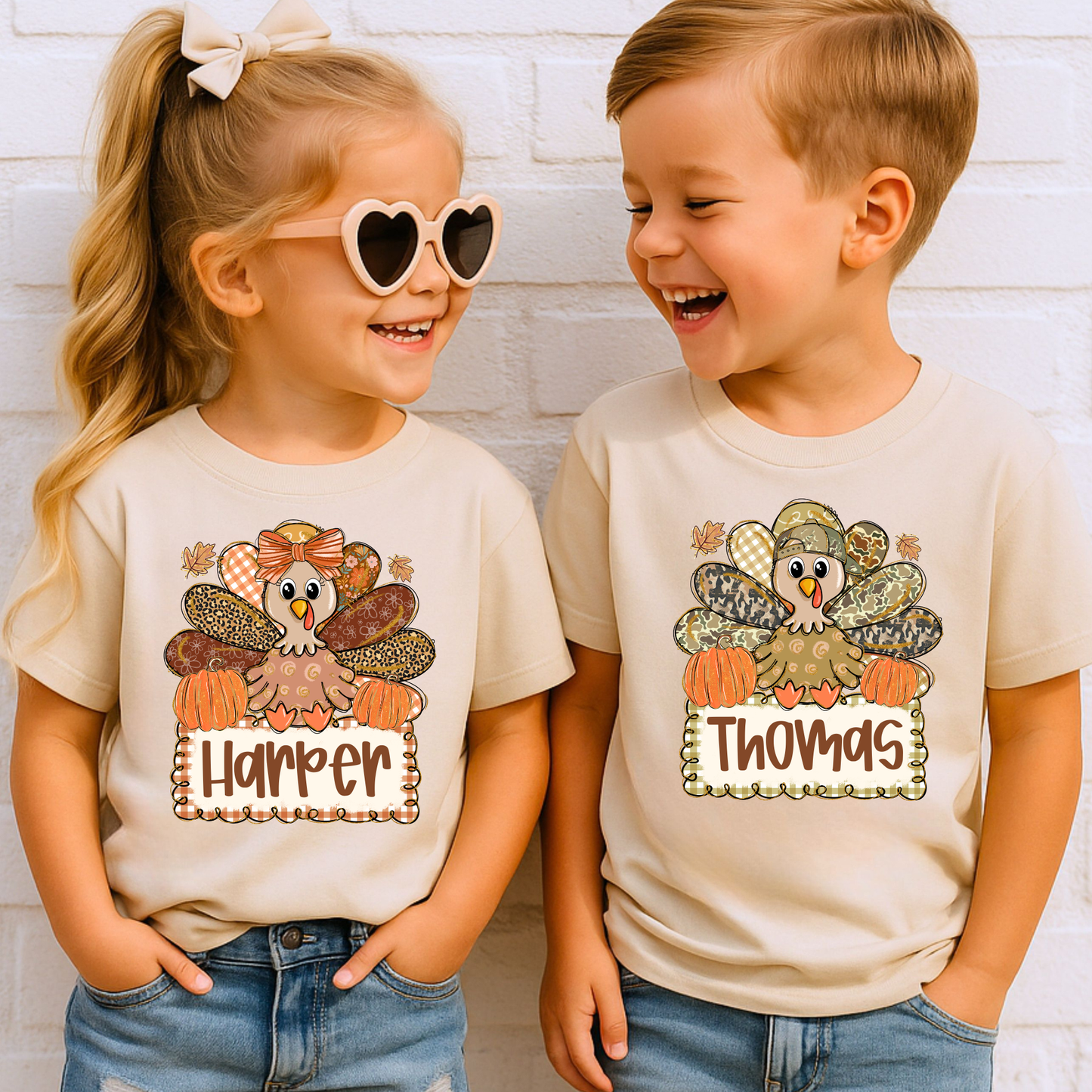 Personalized Kids Turkey T-Shirt